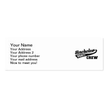 Bachelor Party Crew Business Cards