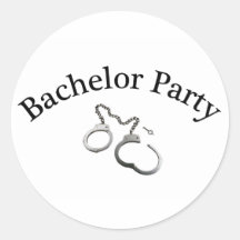 Bachelor Party Handcuffs Sticker