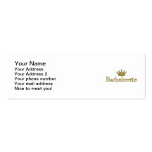 Bachelorette crown business card template