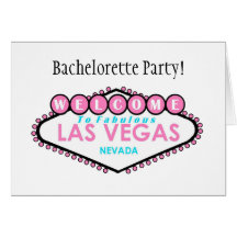 Bachelorette Party Las Vegas Card