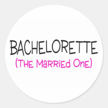 Bachelorette The Married One Round Sticker