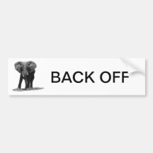 BACK OFF BUMPER STICKER