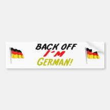 Back Off I'm German Bumper Stickers