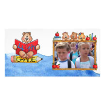 Back to school photocard personalised photo card