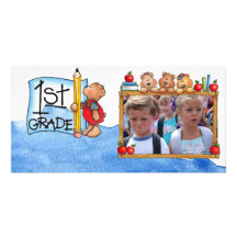 Back to school photocard photo greeting card