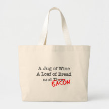 Bacon A Jug of Wine Canvas Bags