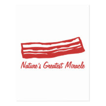 bacon nature's greatest miracle postcard