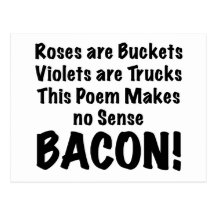 Bacon Poem Postcard