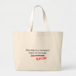 Bacon Woman's Heart Canvas Bags