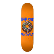 BAD COP = NO DONUT ORANGE SKATEBOARD DECKS