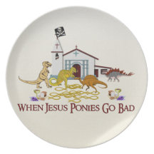 Bad Jesus Ponies Party Plates