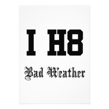 Bad weather personalised invitation