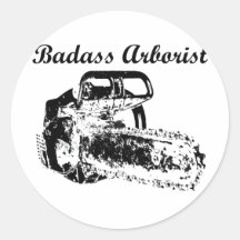 Badass Arborist - Chainsaw Round Sticker