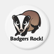 Badgers Rock! Fridge Magnet