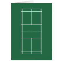 Badminton Court Folding Card