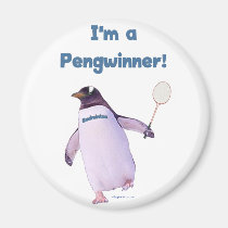 Badminton Penguin magnets
