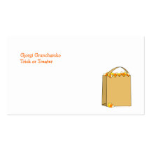 Bag of Candy Corn Fun Halloween Template Business Card Template