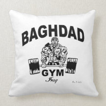 Baghdad Gym! Throw Pillows