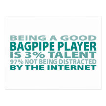 Bagpipe Player 3% Talent Post Card