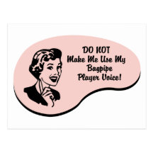 Bagpipe Player Voice Post Card
