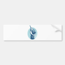 Bagpiper Playing Scottish Great Highland Bagpipe Bumper Sticker