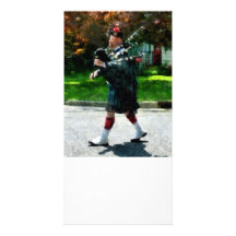 Bagpiper Profile Custom Photo Card