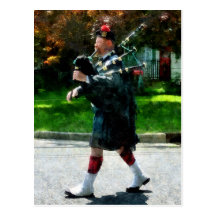 Bagpiper Profile Post Card