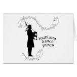 Bagpiper Silhouette Greeting Card