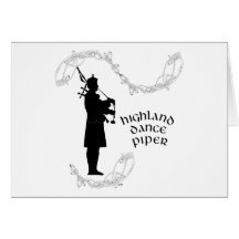 Bagpiper Silhouette Greeting Card
