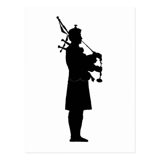 Bagpiper Silhouette Postcards
