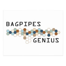 Bagpipes Genius Post Cards