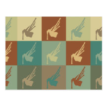 Bagpipes Pop Art Postcard