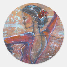 Bailaora Round Stickers