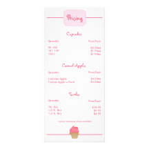 Bakery Cupcake Rackcard Custom Rack Cards