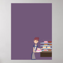Bakery/Pastry Shop 4 Blank Poster