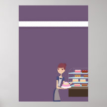 Bakery/Pastry Shop 4 Blank Poster/Print D2