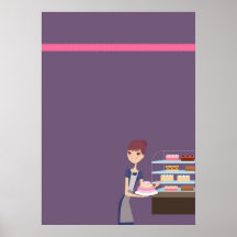 Bakery/Pastry Shop 4 Blank Poster/Print D3