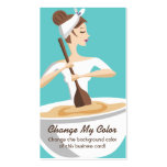 Bakery woman baking mixing bowl business cards business cards