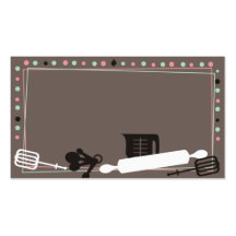 baking baker pastry chef utensils retro business c business card template