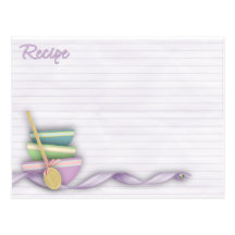 baking bowls recipe card postcards