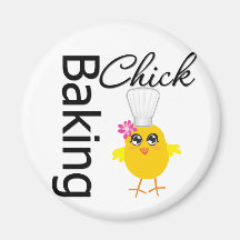 Baking Chick Fridge Magnet