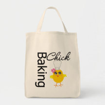 Baking Chick Tote Bags
