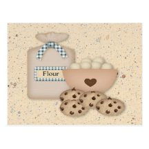Baking Cookies Recipe Card Postcards