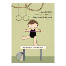 Balancing Act Gymnastics Graduation Invitation