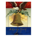 Bald Eagle, Olive Branches and Liberty Bell Postcards
