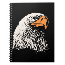 Bald Eagle Patriotic Spiral Note Book