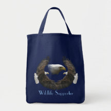 Bald Eagles in Flight Wildlife Supporter Tote Bag