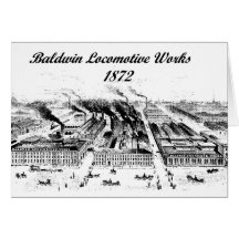 Baldwin Locomotive Works 1872  Note Card