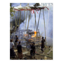 Bali, Balinese funeral ceremony Postcard