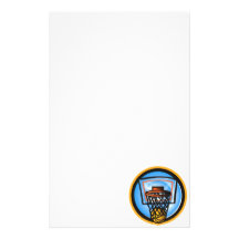 Ball in Basket Customized Stationery